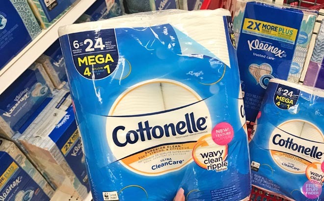 Cottonelle Toilet Paper 6 Family Mega Rolls $7.88