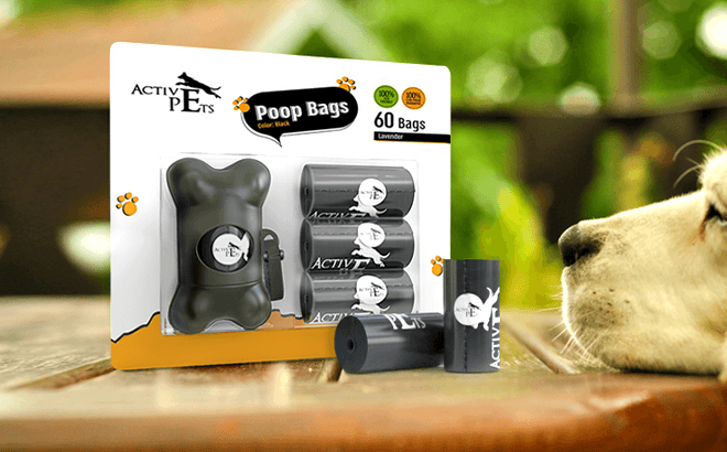Dog Poop Dispenser with 60 Bags for $10.79