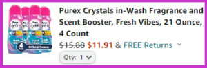 Final Price Breakdown Purex Crystal Scent Boosters