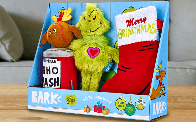 Grinch 4-Pack Dog Toys Gift Set $19.98