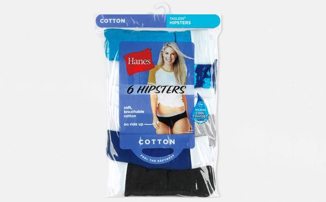 Hanes Women's Ribbed Hipster Underwear, 6-Pack