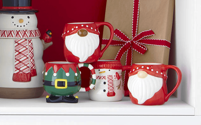 Christmas Gnome Mugs $5