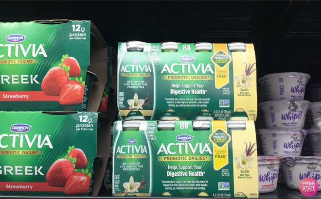 Activia Probiotic Yogurt 6-ct for 49¢