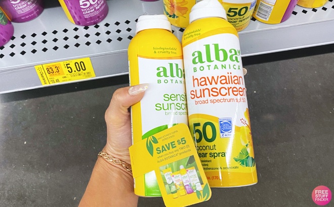 2 FREE Alba Botanica Sunscreen Sprays