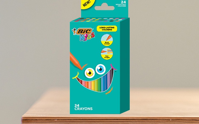 BIC 24-Pack Crayons 74¢