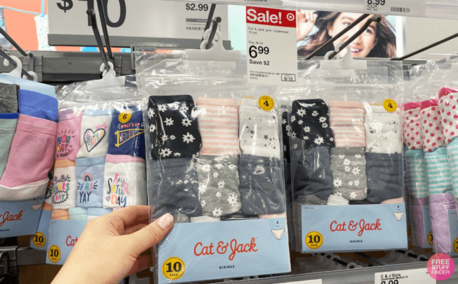 Cat & Jack 10-Pack Girls Underwear $6.99