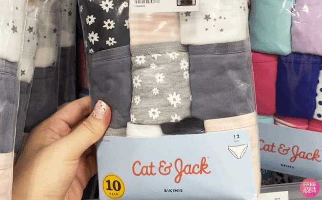 Cat & Jack 10-Pack Girls Underwear $6.99