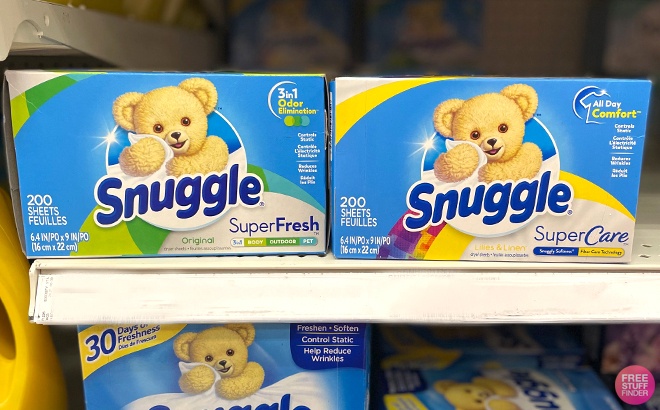 Snuggle Dryer Sheets 200-Pack for $5