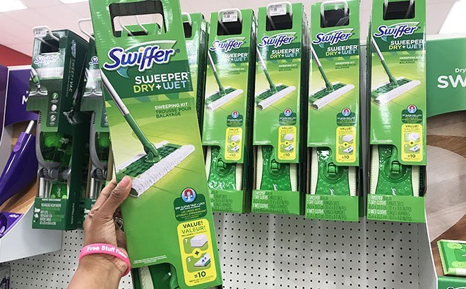 3 Swiffer Sweeper Mop Kit & Refills $8.79 Each