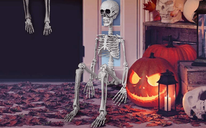 3-Foot Posable Halloween Skeleton $34 Shipped