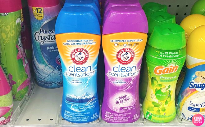 Arm & Hammer Clean Scentsations Scent Boosters on a Store Shelf