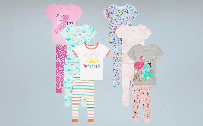 Toddler 6-Piece Pajama Sets $9.98