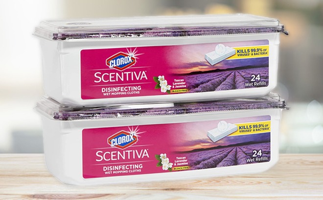 Clorox Scentiva Disinfecting Wet Mop Pads 48 count