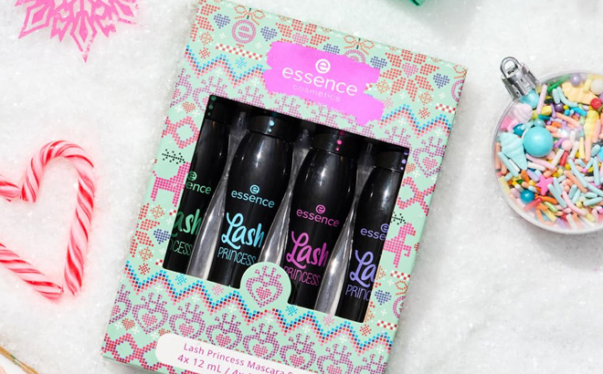 Essence Mascara 4 Pack Set on Snow Covered Surface