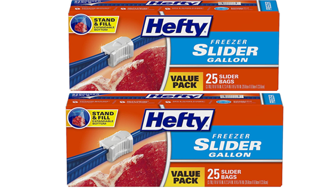 Hefty Slider Freezer Storage Bags 25 ct 9 Pack