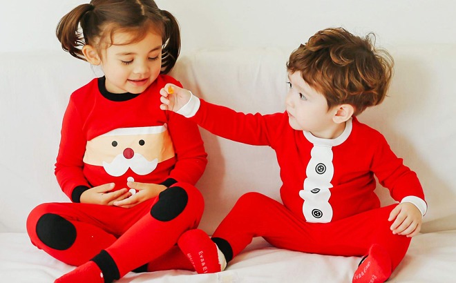 Kids Christmas Pajama Set $11