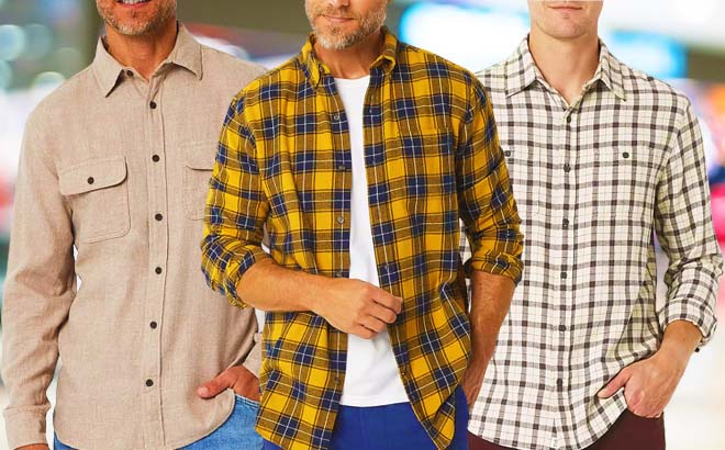 Men’s Flannel Shirts $18