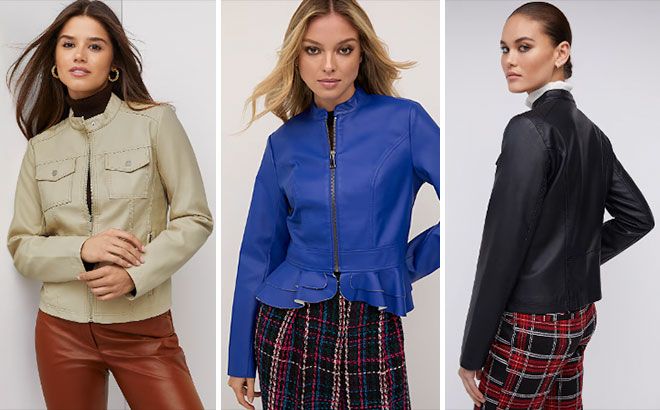 New York & Company Faux Leather Jackets $29 Shipped