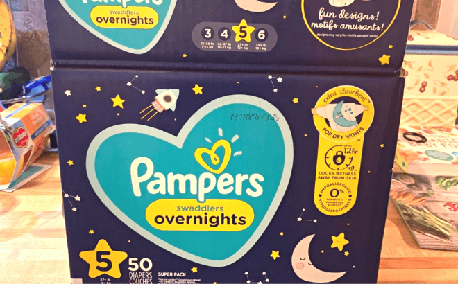 Pampers swaddlers overnight deals size 5
