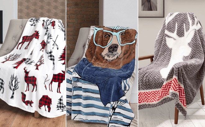 Ribbed Flannel Throws $10.99