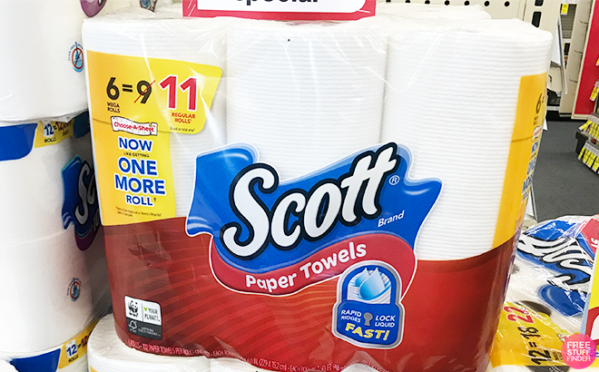 Scott & Cottonelle Paper Towels 92¢ Each