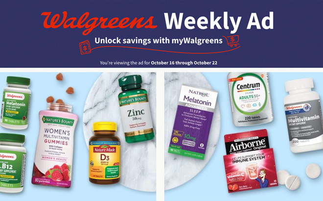 Walgreens Ad Preview (Week 10/16 – 10/22)