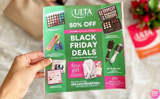 A Person Holding an ULTA Black Friday Ad