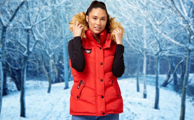 Canada Weather Gear Hooded Vests $29
