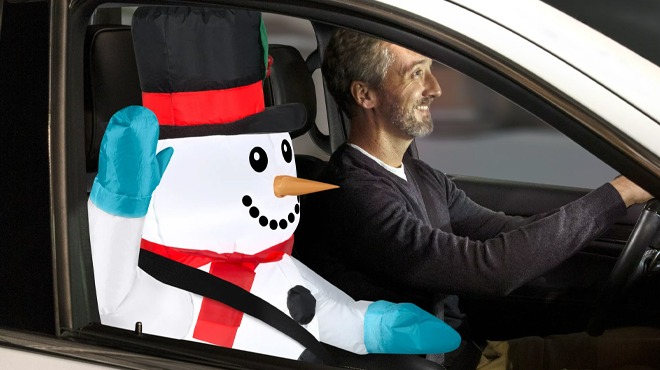 Inflatable Christmas Car Buddy - Snowman, Santa Claus, or The