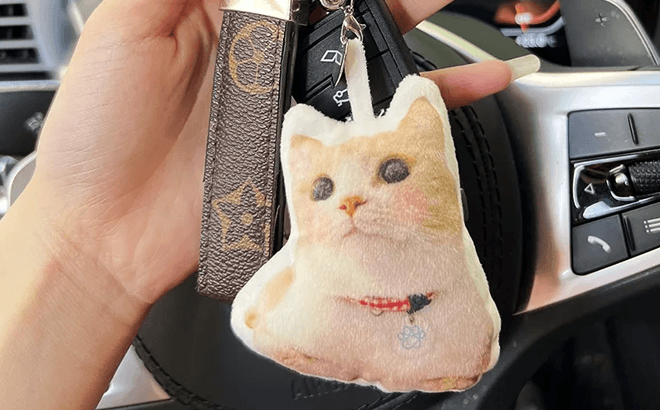 Custom 3D Pet Photo Keychain $12.99