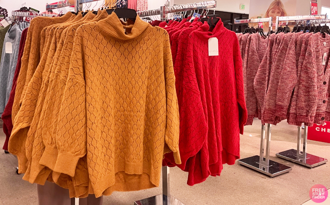 Women's Sweaters on Display at a Belk Store