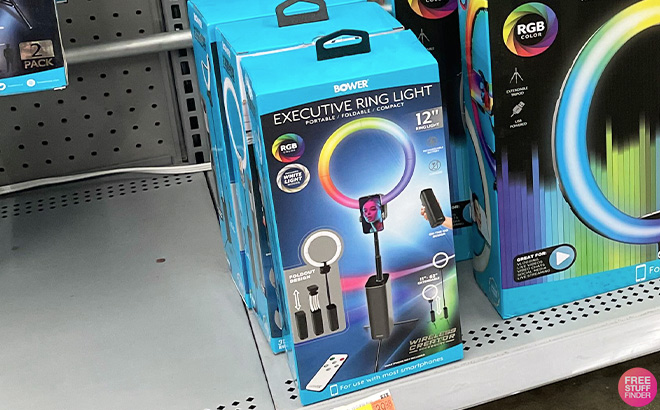 Bower Wireless Creator 12-Inch Ring Light on a Shelf