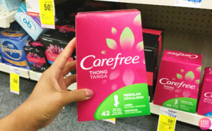 2 Carefree Pantiliners 42-Count 97¢ Each