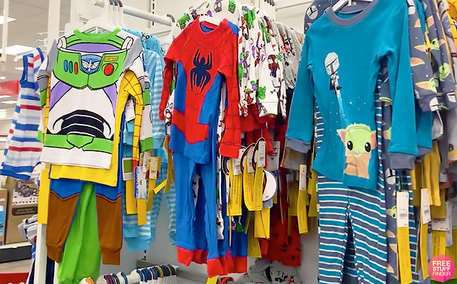 Kids' Pajamas on Display at Target
