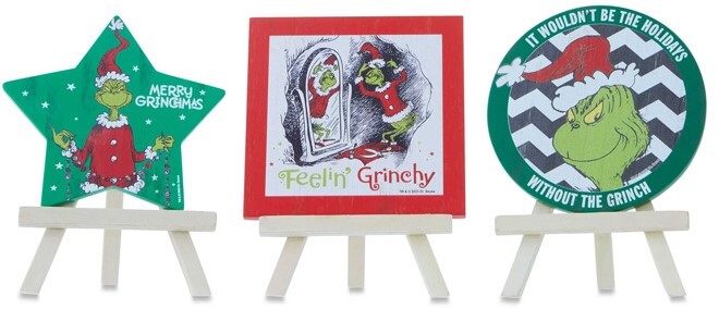 Dr Seuss Grinch 3 Pack Easel Stands