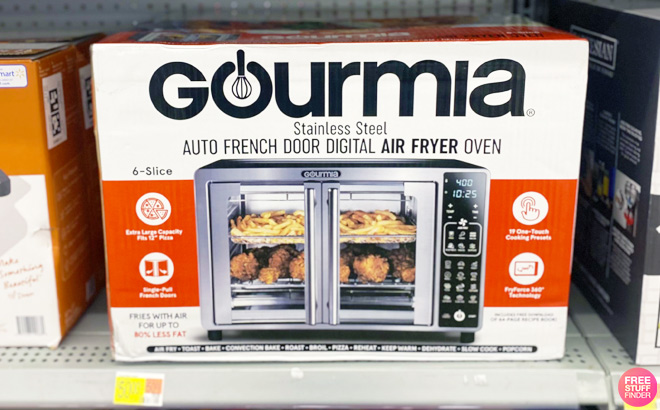 Meet the Gourmia XL 12-Slice Digital Air Fryer Oven with 19 Presets &  Single-Pull French Doors 