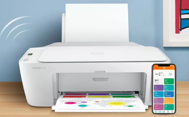 HP DeskJet 2734e Wireless All in One Color Printer Scanner Copier