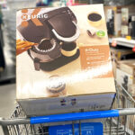 Keurig K Duo Essentials Black Single Serve K Cup Pod Coffee Maker on a Cart