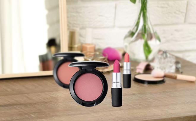 MAC Lipstick & Powder Blush $17