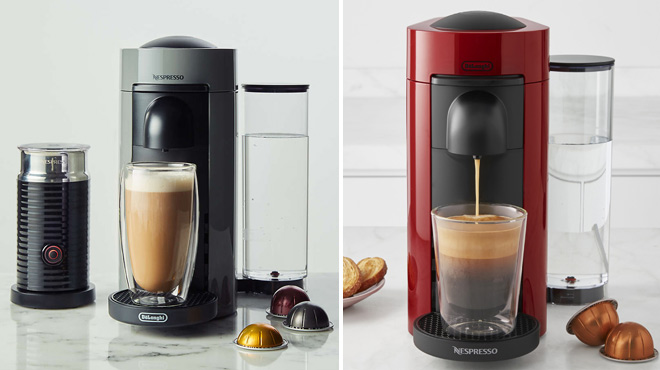 Nespresso by De'Longhi Vertuo Plus Coffee Machine and Aeroccino Milk Frother Sets
