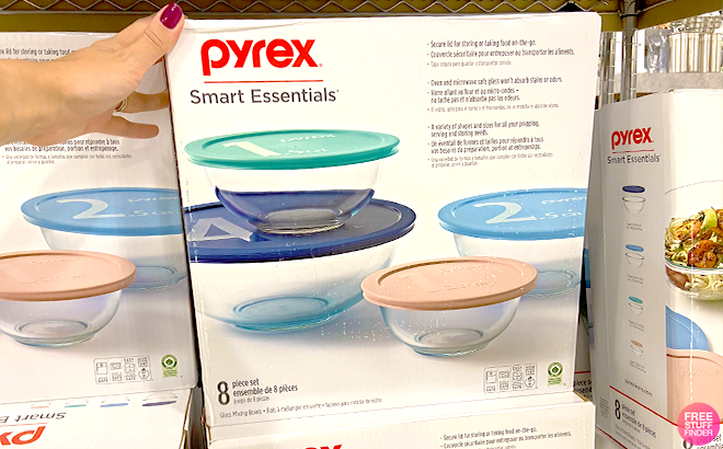 Pyrex 8-Piece Mixing Bowl Set with Assorted Lids