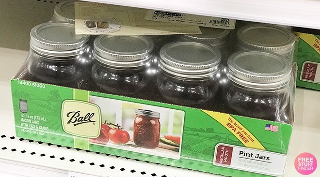 Ball Mason Jars Pack on a Store Shelf