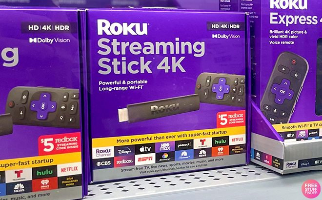 Roku Streaming Stick 4K on a Shelf
