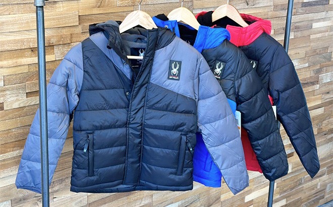 thumbnail image 2 of Spyder Boys' Puffer Jacket - Water Resistant & Fleece Lined Winter Coat For Ages 4-16 2 of 14