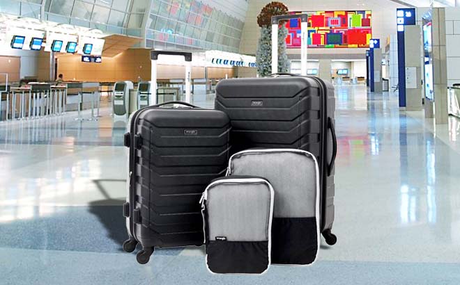 Wrangler 4-Piece Luggage Set $73 Shipped