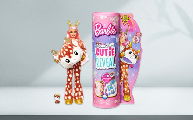 Barbie Doll Cutie Reveal Deer Plush $15