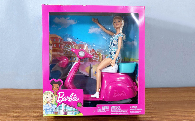 Barbie Doll & Scooter Playset $13