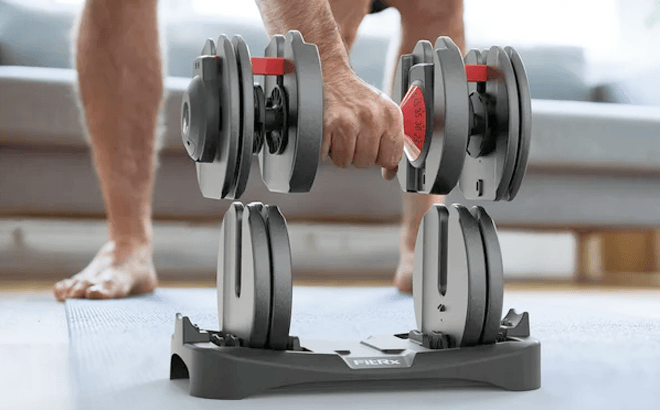 Quick-Select Adjustable Dumbbell $99