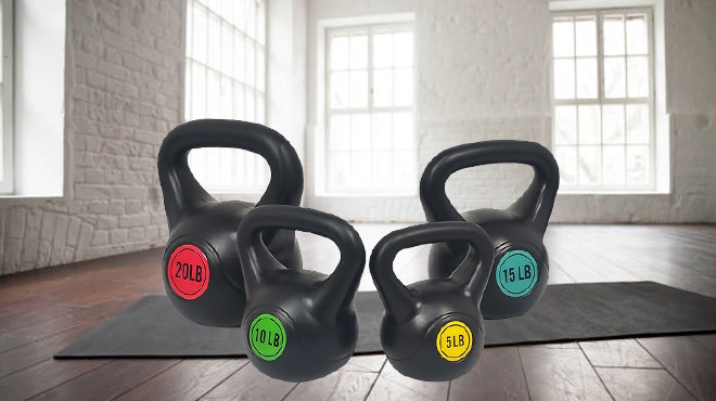 thumbnail image 2 of Weighted Vest 3PC Kettlebell Exercise Fitness Weight Set 5lb 10lb U200b15lb 20lb Strength Training Dumbbells Set 2 of 12
