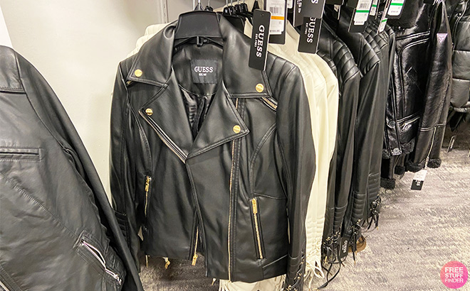 Guess Women's Faux-Leather Coat $79 Shipped